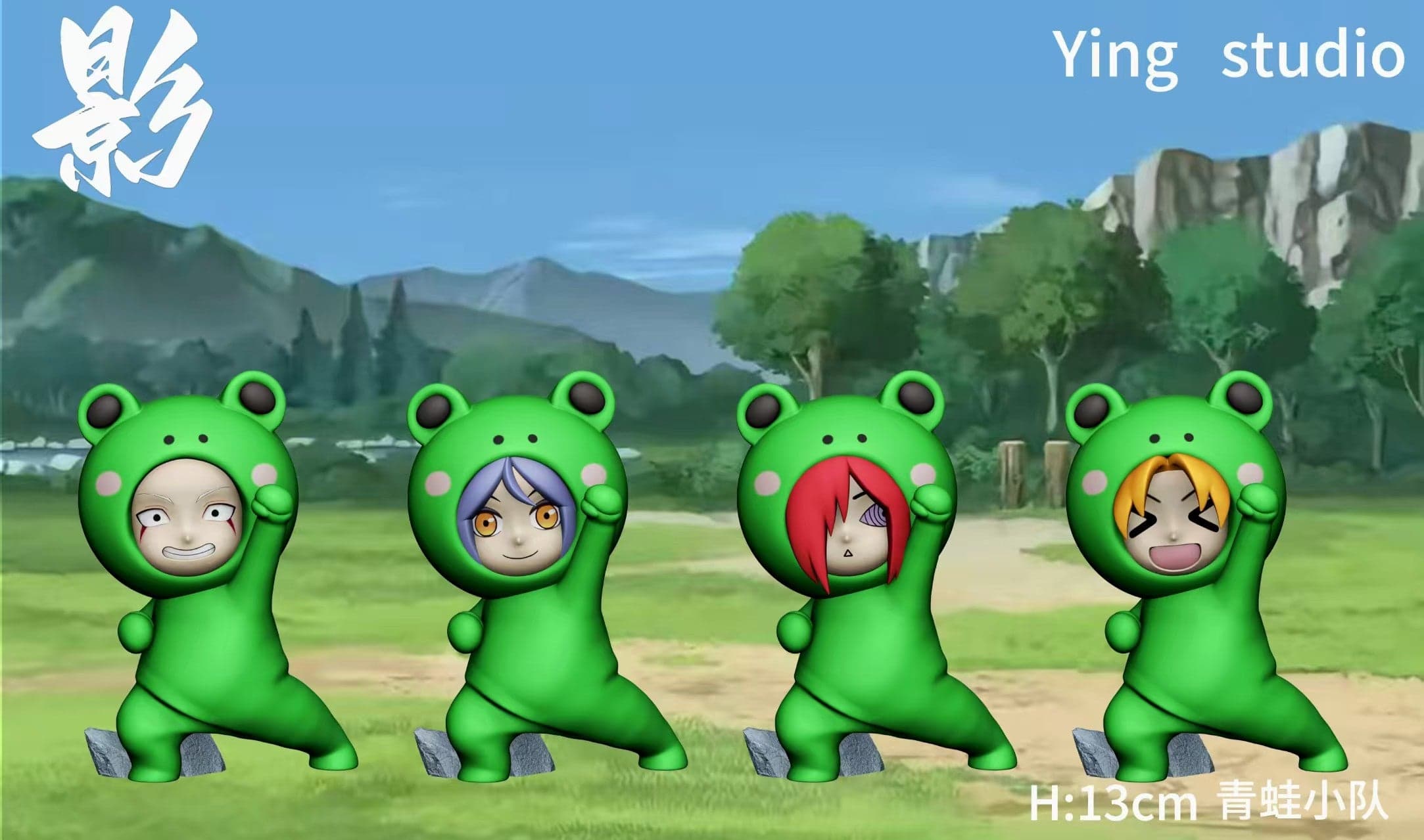 Ying - Frog Team Jiraiya, Nagato, Yahiko and Konan