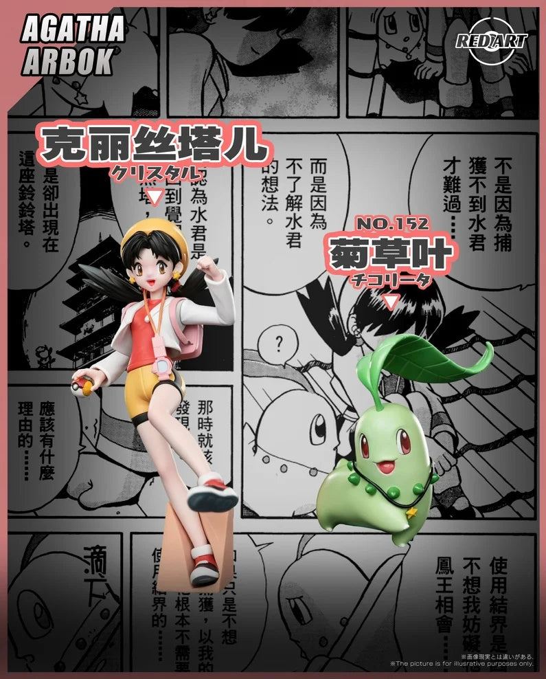 Red Art - Crystal and Chikorita