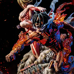 Jimei Palace - Annie vs Eren StatueCorp