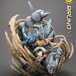 Moon Shadow - Bruno, Machamp, Hitmonlee, Hitmonchan and Onix StatueCorp