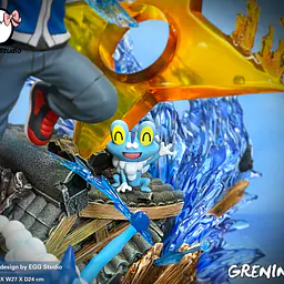 EGG - Ash and Greninja StatueCorp