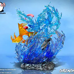 EGG - Ash and Greninja StatueCorp