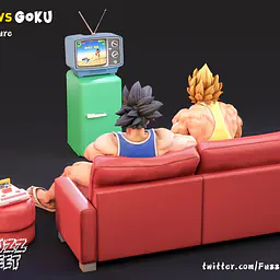 Fuzzfeet - Goku and Vegeta StatueCorp