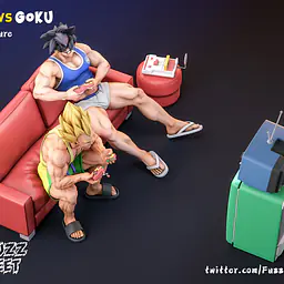 Fuzzfeet - Goku and Vegeta StatueCorp