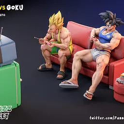 Fuzzfeet - Goku and Vegeta StatueCorp