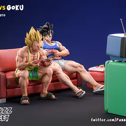 Fuzzfeet - Goku and Vegeta StatueCorp