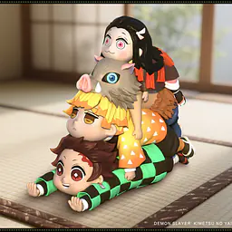 Ninety Seven - Tanjiro, Zenitsu, Inosuke and Nezuko 6