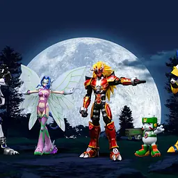 Sun Toys - Wolfmon, Fairimon, Agnimon, Chackmon and Blitzmon 7