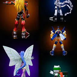 Sun Toys - Wolfmon, Fairimon, Agnimon, Chackmon and Blitzmon 6