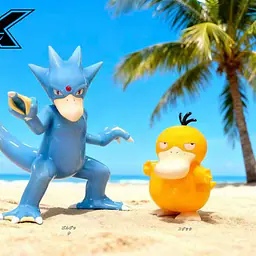 Kuai Le Wu - Golduck and Psyduck 1
