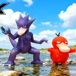 Kuai Le Wu - Golduck and Psyduck 3