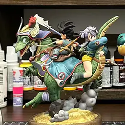 Cell - Kid Goku and Bulma 2