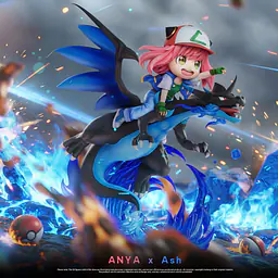 Biubiu - Anya cos Ash and Mega Charizard 2