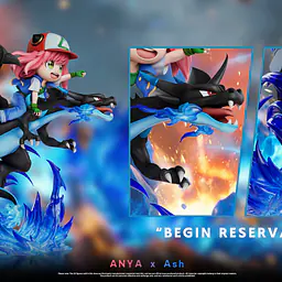 Biubiu - Anya cos Ash and Mega Charizard 3