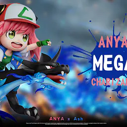 Biubiu - Anya cos Ash and Mega Charizard 1