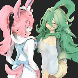 Mocking - Sylveon and Leafeon 14