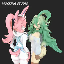 Mocking - Sylveon and Leafeon 16