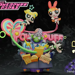 Chao She - The Powerpuff Girls vs Mojo Jojo 1