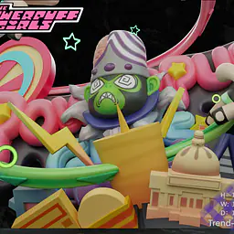 Chao She - The Powerpuff Girls vs Mojo Jojo 4