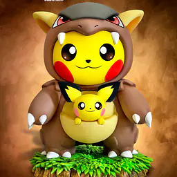 Cheese x EGG - Pikachu cos Kangaskhan 1