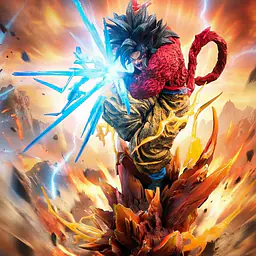 Iron Curtain - SSJ4 and SSJ5 Goku 1