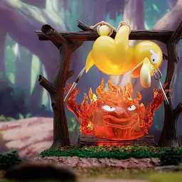 Long Miao x Lucky - Calcifer and Psyduck 1