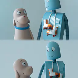 Luck Moai - Robot and Dog 8
