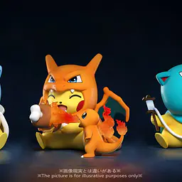 Echo - Pikachu cos Blastoise, Charizard and Bulbasaur 7