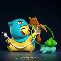 Echo - Pikachu cos Blastoise, Charizard and Bulbasaur 3