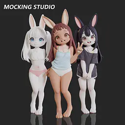 Mocking - Komako Semenovich, Chie Sayama and Tenka Adachi 44