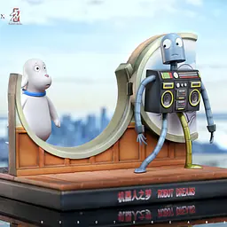 Aurora x Super Hero - Robot and Dog 1