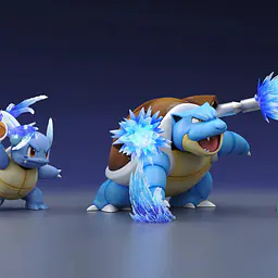 Ruo Ye Zhen - Blastoise, Squirtle and Wartortle 1