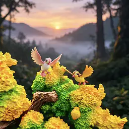 Bu Chong Guan - Pidgey and Caterpie 1