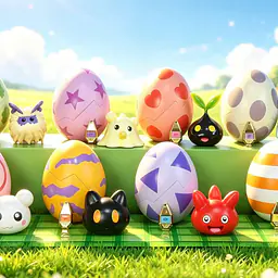 LD - Botamon, Poyomon, Punimon and YukimiBotamon 7