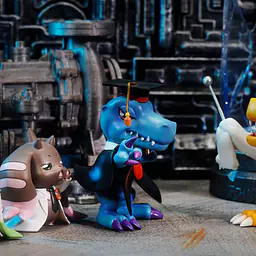 DJS - Agumon Hakase, Nise Agumon Hakase, Terriermon Assistant and Lopmon 3