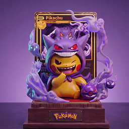 Peak - Pikachu cos Gengar and Mimikyu 3