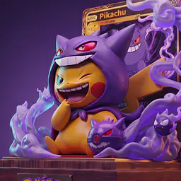 Peak - Pikachu cos Gengar and Mimikyu 7