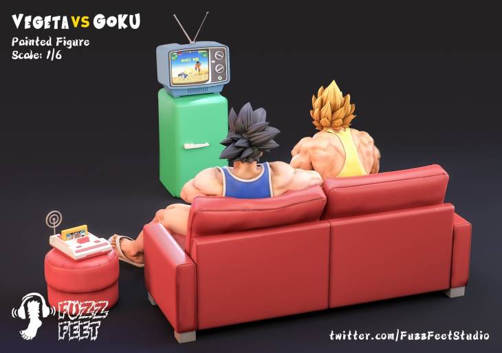Fuzzfeet - Goku and Vegeta StatueCorp