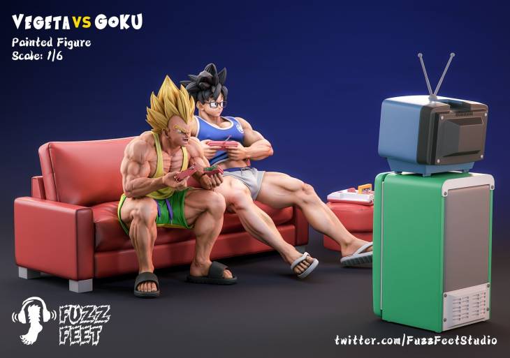 Fuzzfeet - Goku and Vegeta StatueCorp