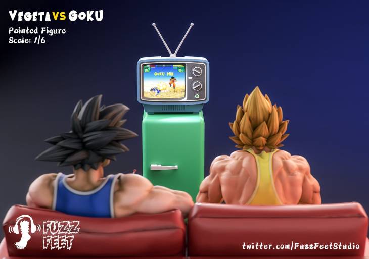 Fuzzfeet - Goku and Vegeta StatueCorp