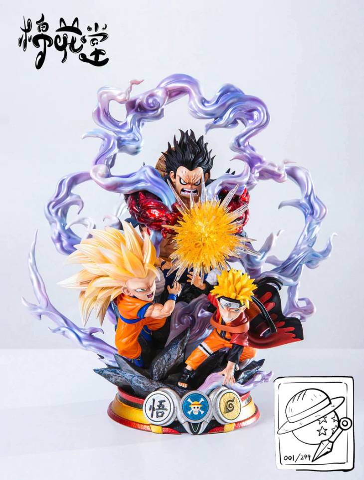Mianhuatang - Luffy, Goku and Naruto StatueCorp